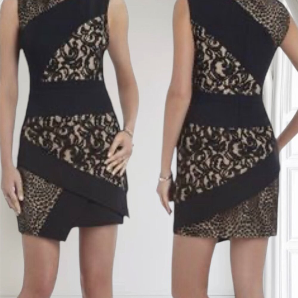BCBGMaxAzria Black Lace Overlay Dress | Size 6 - Picture 4 of 7